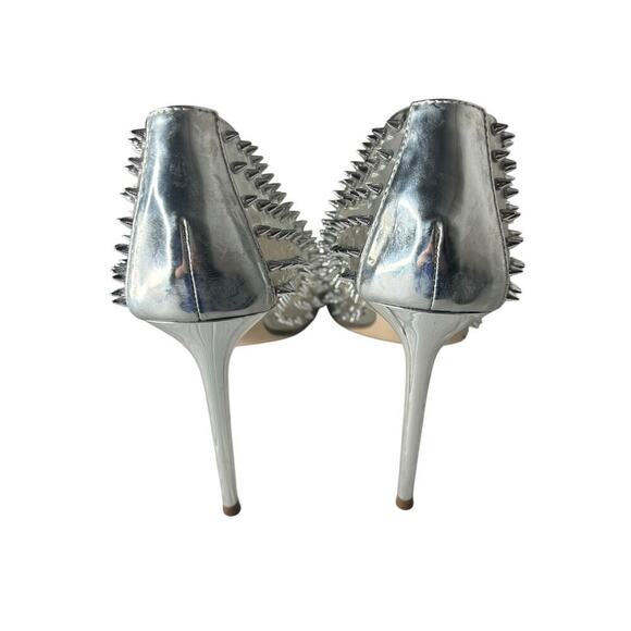 Steve Madden Vala Spiked Pumps Silver / Clear Size 8.5 - Picture 5 of 7